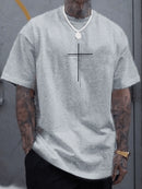 Camiseta Masculina Cruz Dupla 100% algodão Camisa premium malha 30.1