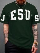 Camiseta Masculina Jesus Vive Moda Evangélica Jovem Camisa 100% Algodão