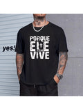 Camiseta Masculina Porque ele vive Gospel Algodão Premium Lançamento