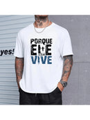 Camiseta Masculina Porque ele vive Gospel Algodão Premium Lançamento
