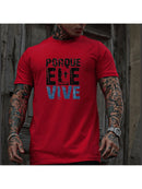 Camiseta Masculina Porque ele vive Gospel Algodão Premium Lançamento
