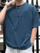 Camiseta Masculina Cruz Dupla 100% algodão Camisa premium malha 30.1