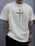 Camiseta Básica Cruz De Jesus (FRENTE) Slim T-Shirt Masculina Feminina Algodão Camisa Costura Reforçada Unissex StreetWear