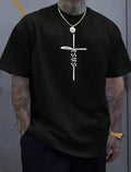 Camiseta Básica Cruz De Jesus (FRENTE) Slim T-Shirt Masculina Feminina Algodão Camisa Costura Reforçada Unissex StreetWear