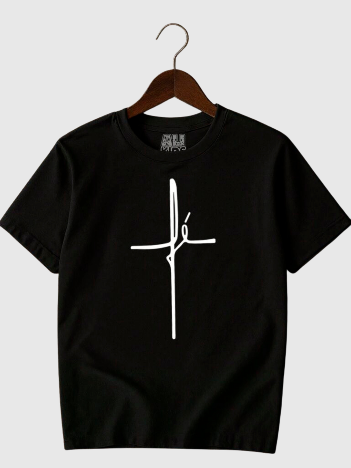 Camiseta Infantil e Juvenil Estampada Fé 100% Algodão