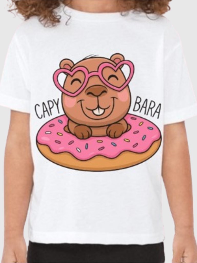 Camiseta Infantil Cap Donuts 100% Algodão