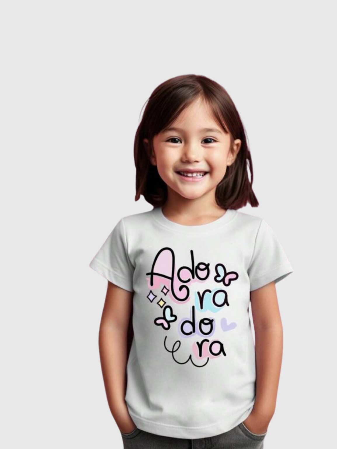 Camiseta Infantil Estampada Menina Adoradora 100% Algodão