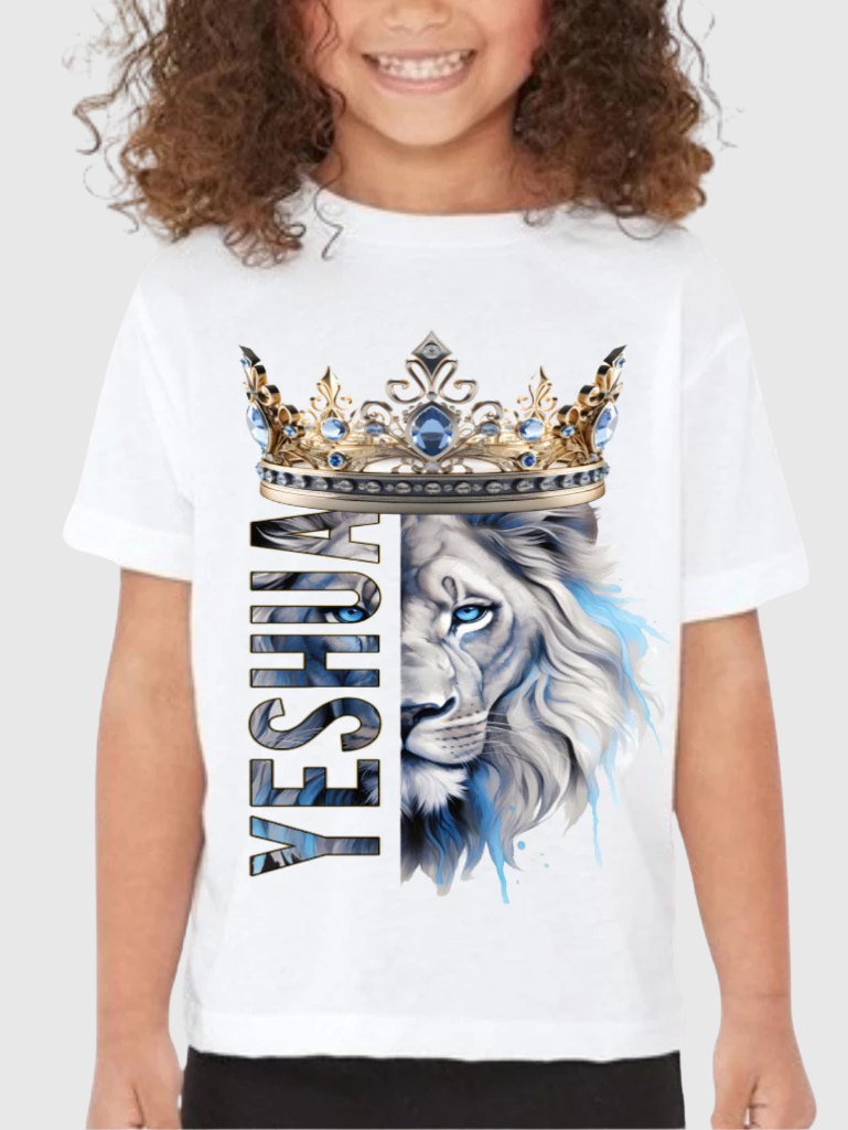 Camiseta Infantil Unissex Estampa Yeshua 100% Algodão