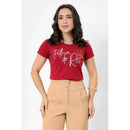 T-Shirt Feminina Cristã de Agodão Premium Filha do Rei com Pérolas